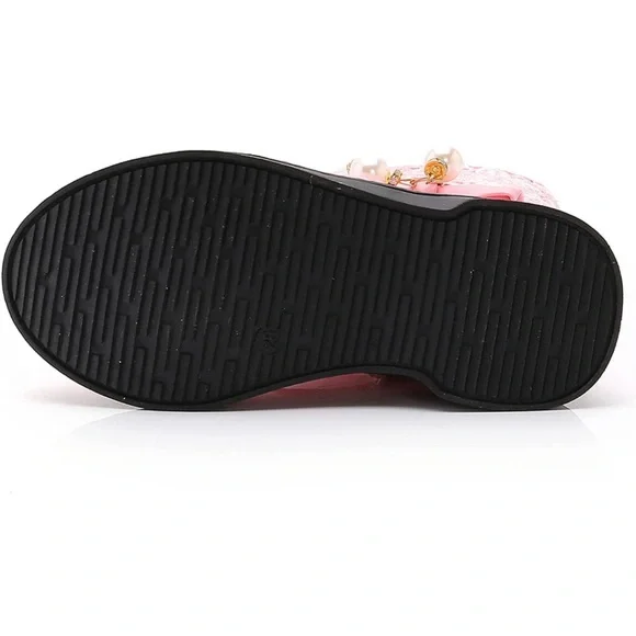 DADAWEN Girl's Waterproof Lace Bowknot Side Zipper 12.5 girl size - Picture 3 of 6